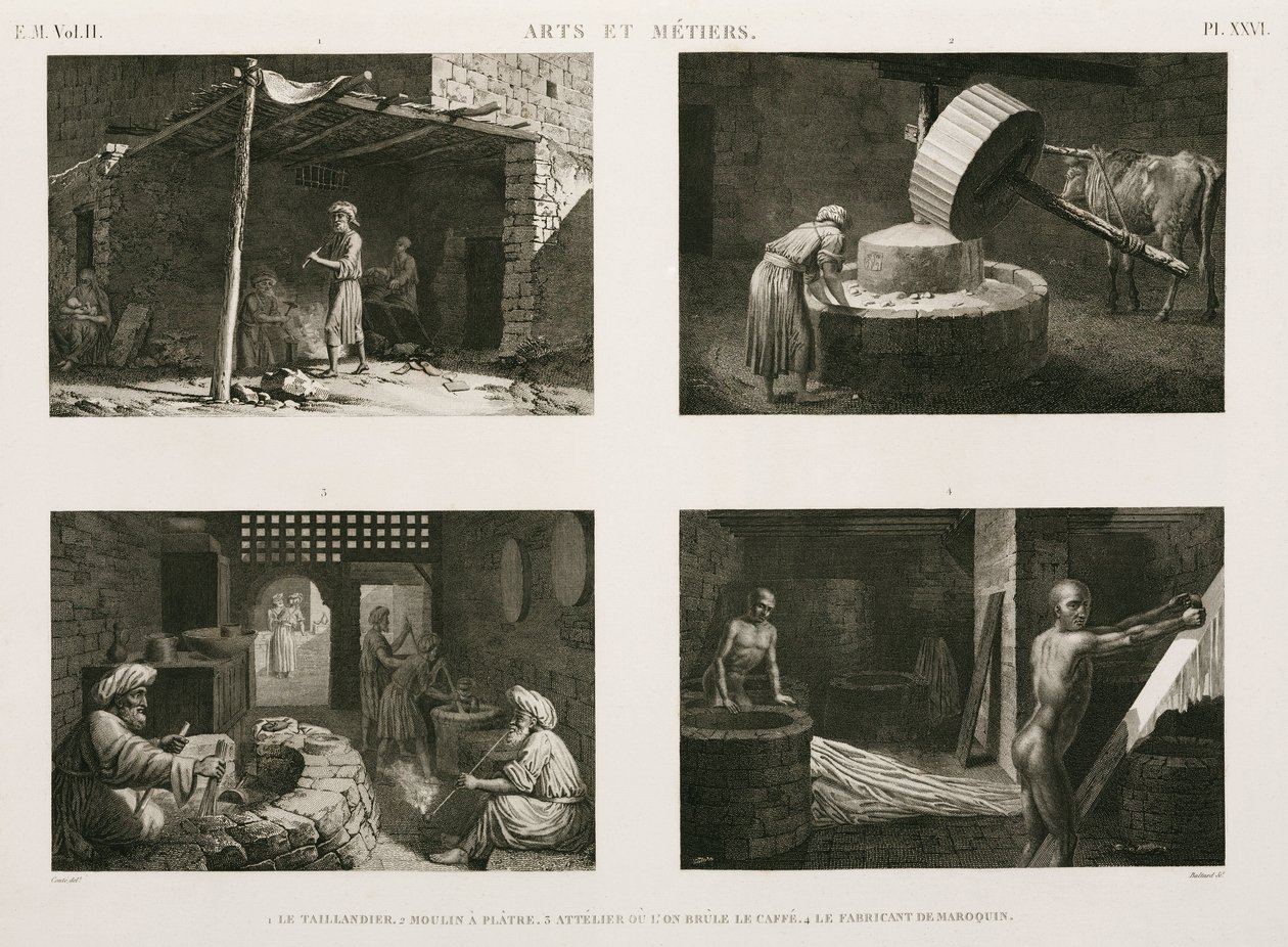 Gyártás, Egyéb különféle háziipari ágazatok, Egyiptom, 1798 alkotó: Unbekannt