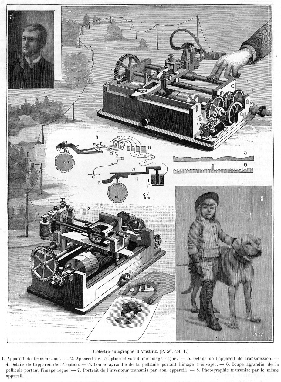 Fakszimile vagy másoló távírórendszer, Amstutz, Cleveland, Ohio, USA, 1896 alkotó: Unbekannt