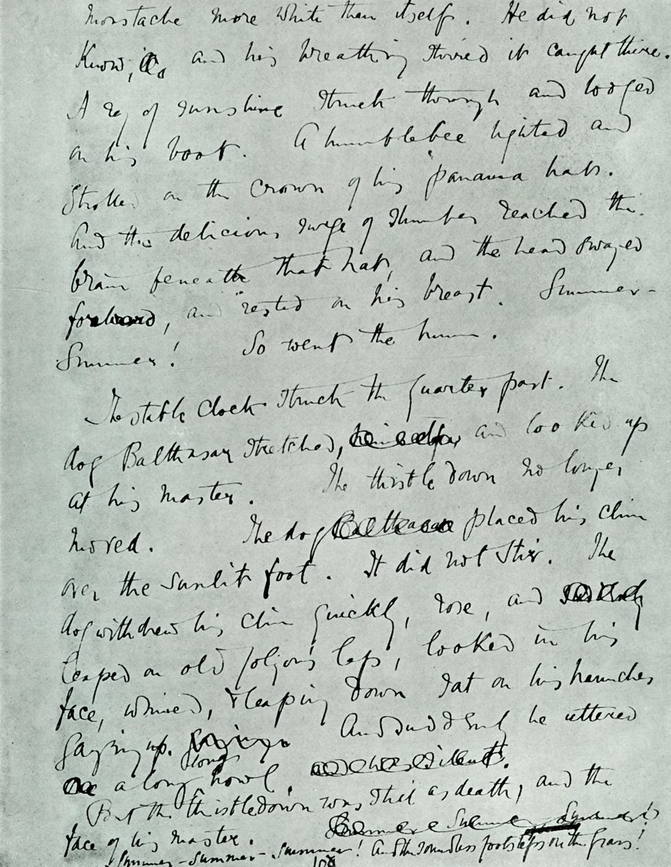 Az MS faxoldala az Indian Summer of a Forsyte számára, készítette: John Galsworthy, 1918, 1928. alkotó: Unbekannt