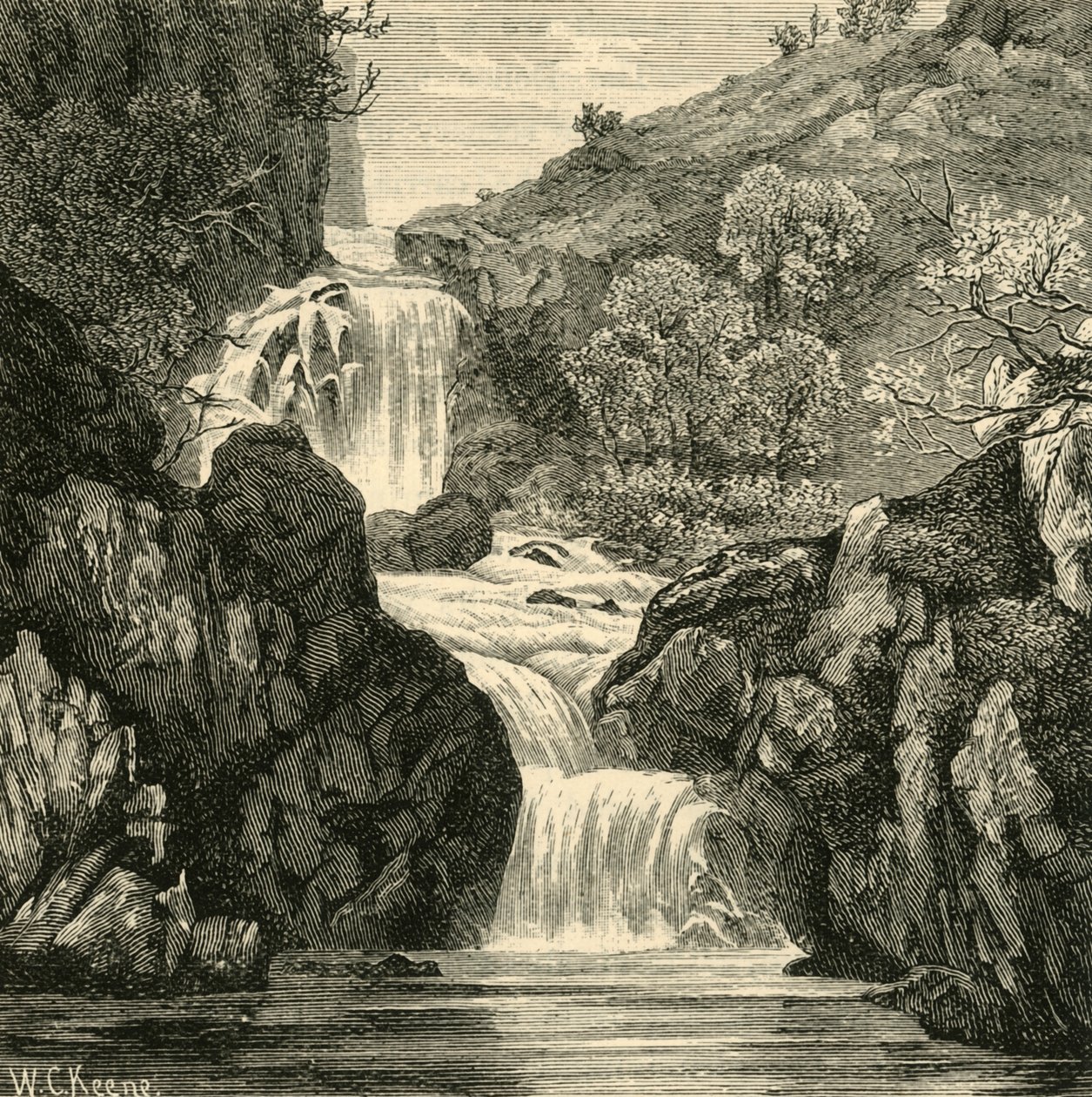 Fall in the Devils Glen, 1898. alkotó: Unbekannt