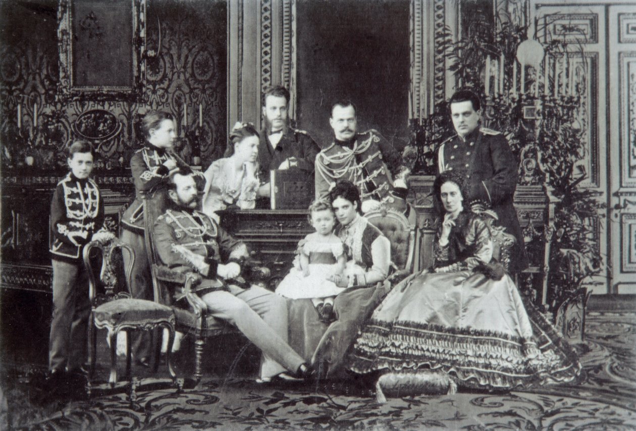 II. Sándor orosz cár családi portréja, 1860-as évek alkotó: Unbekannt