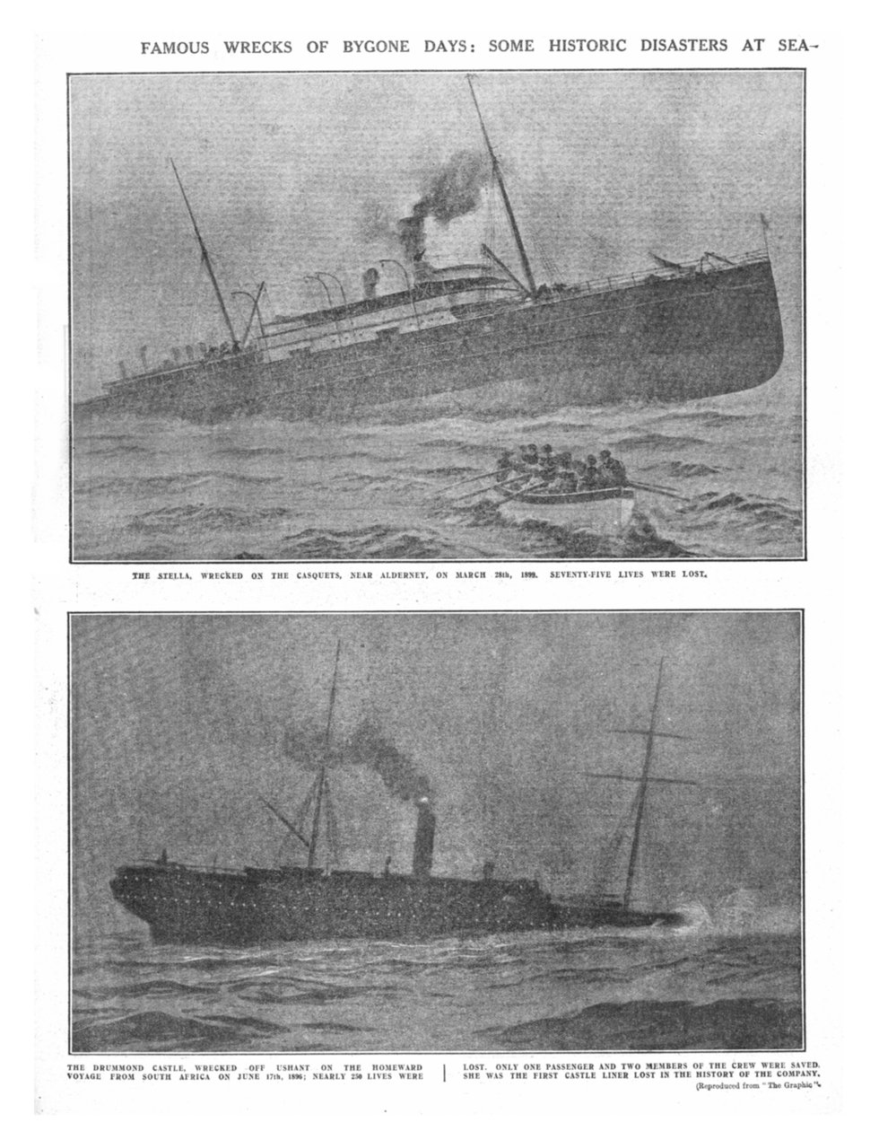 A régmúlt idők híres roncsai: Néhány történelmi katasztrófa a tengeren, 1912. április 20. alkotó: Unbekannt