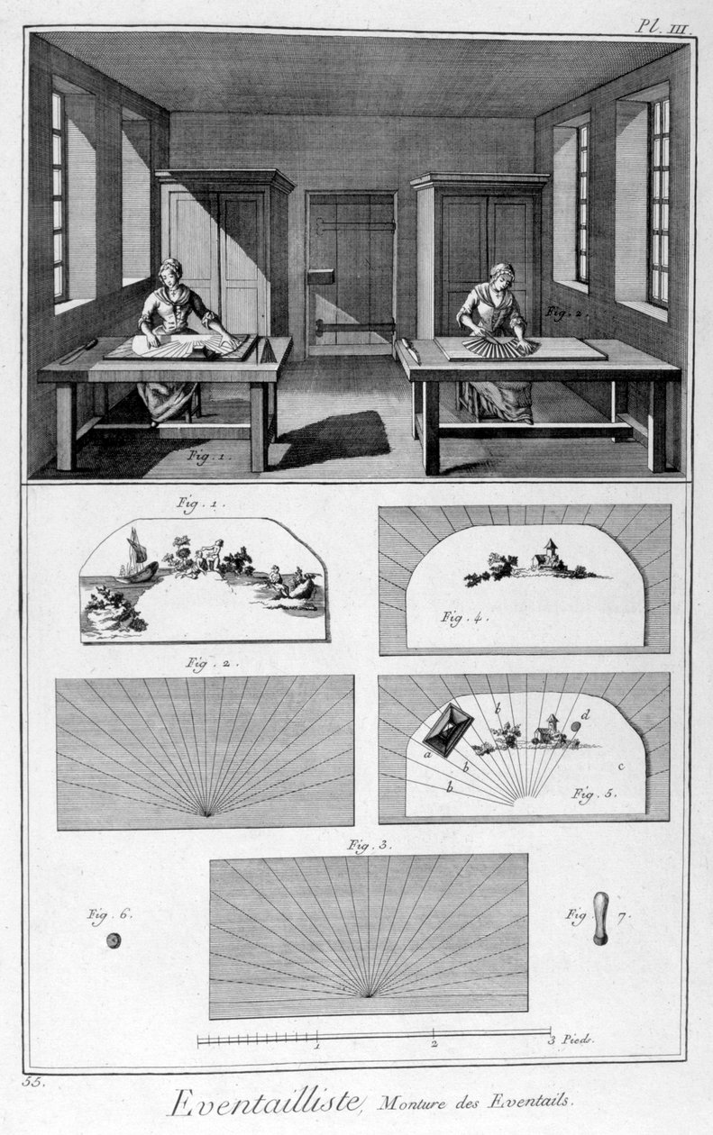 Legyezőkészítés, 1751-1777 alkotó: Unbekannt