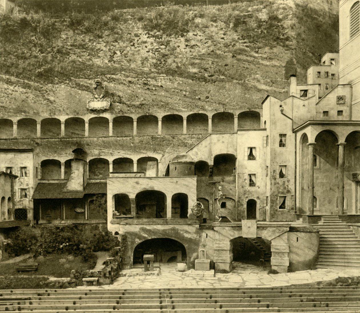Faust város a Felsenreitschulében, Salzburg, Ausztria, 1935. alkotó: Unbekannt