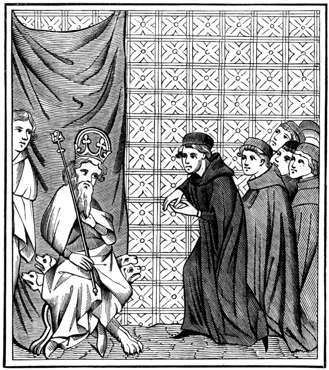 A párizsi egyetem munkatársai 1377-ben 1316-1378-ban IV. Károly császárt üldözték 1849-ben alkotó: Unbekannt