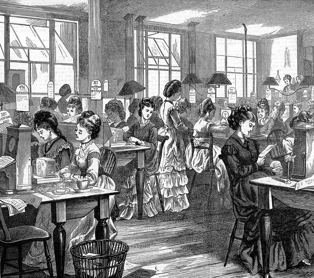 Női távírómunkások, 1871 alkotó: Unbekannt