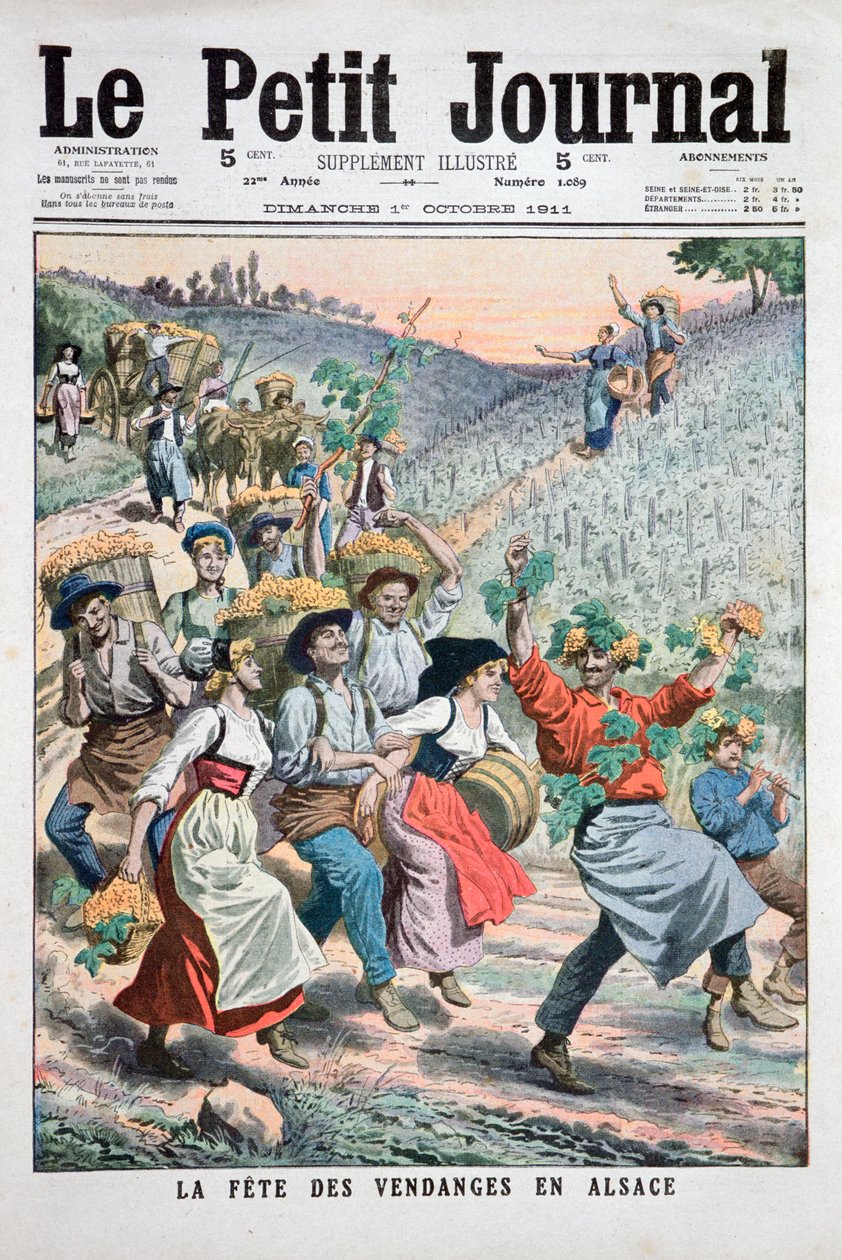 A szőlőszüret ünnepe Elzászban, 1911 alkotó: Unbekannt