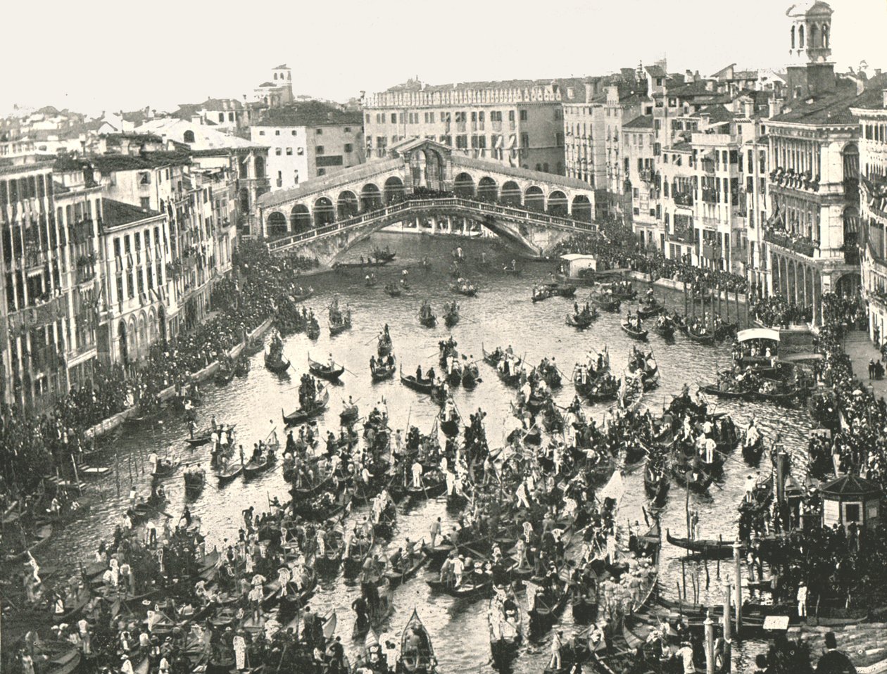 Ünnepnap a Canal Grandén, Velence, Olaszország, 1895. alkotó: Unbekannt