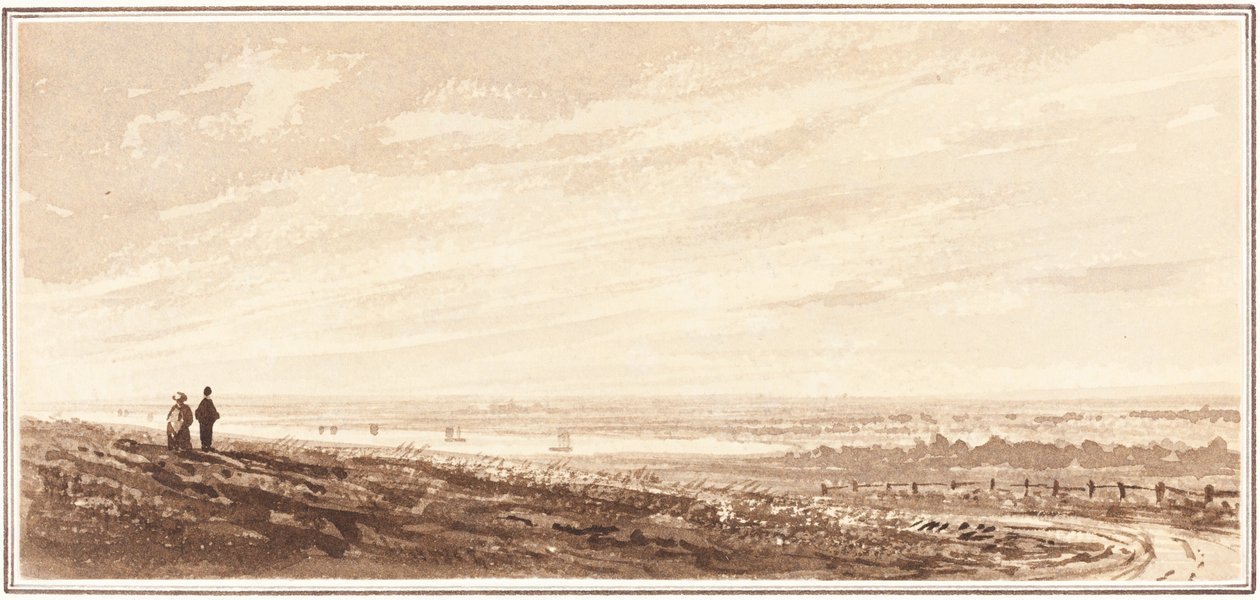 Figurák, kilátással egy öbölre a Paye szája közelében, Lincolnshire, 1849. alkotó: Unbekannt