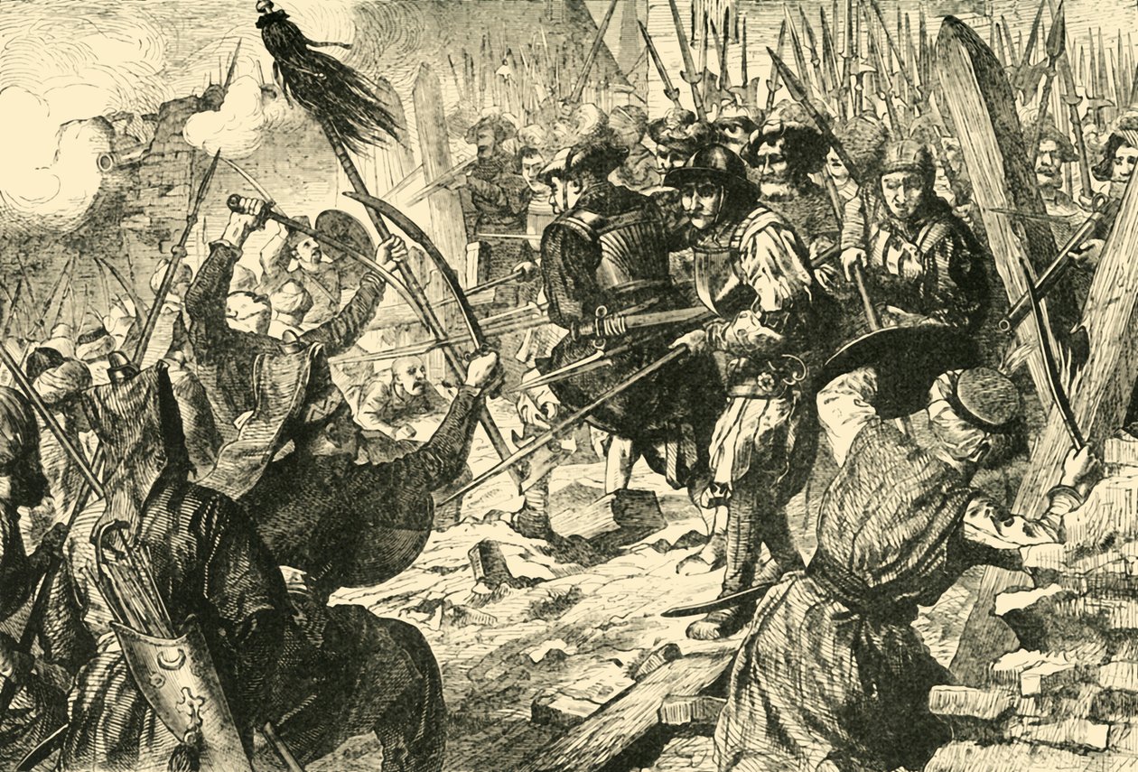 A törökök végső támadása Bécs első ostrománál 1529-ben, 1890-ben. alkotó: Unbekannt