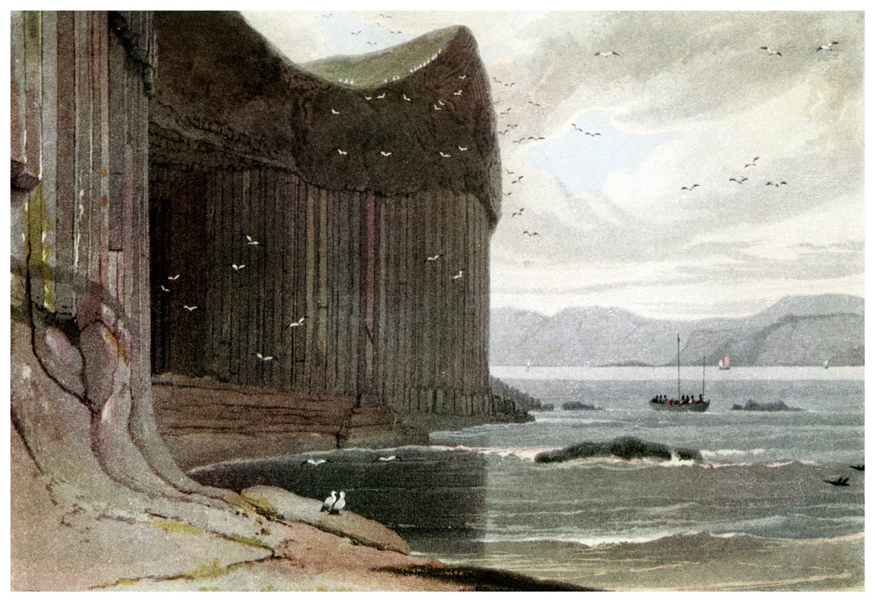 Fingals-barlang, Staffa, Külső-Hebridák, Skócia. 1814 1956 alkotó: Unbekannt