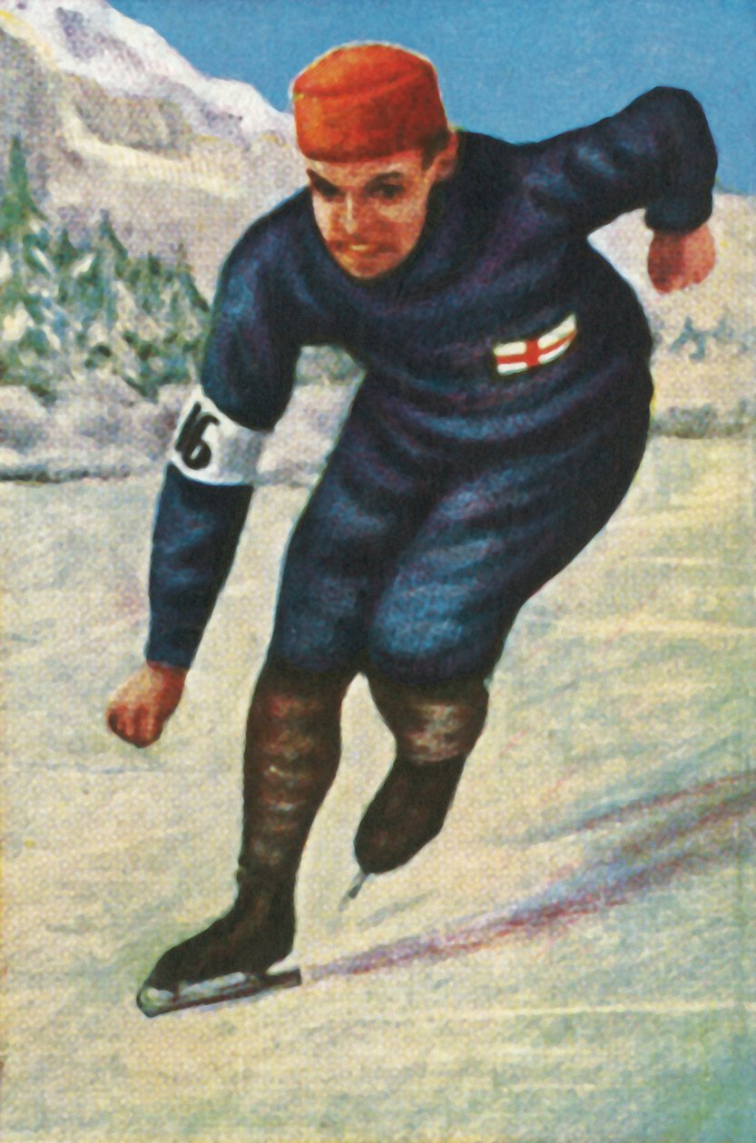 Clas Thunberg finn gyorskorcsolyázó, 1928. alkotó: Unbekannt
