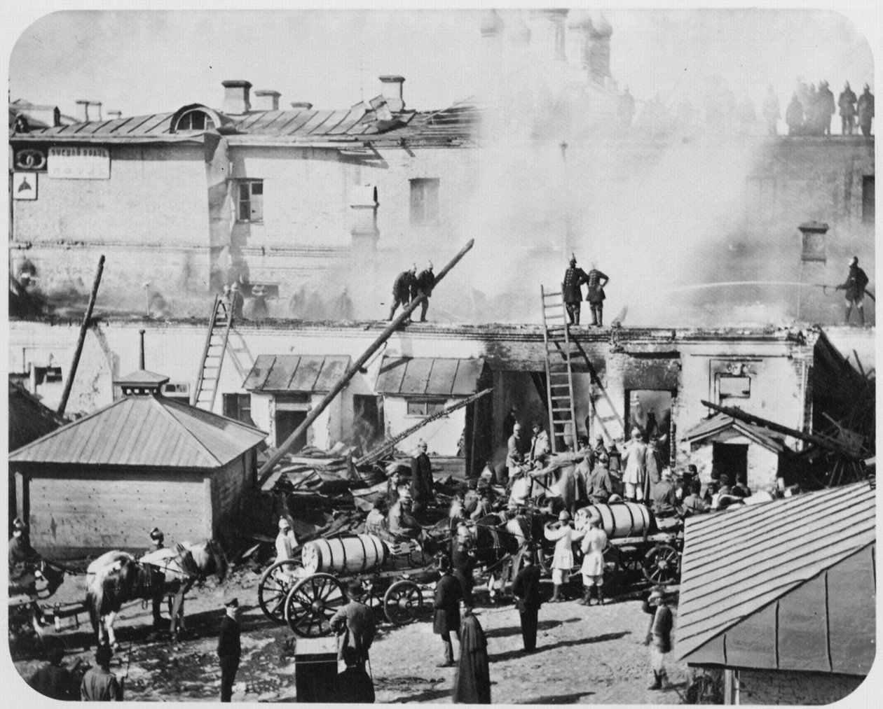 Tűz Moszkvában, Oroszországban, 1872 alkotó: Unbekannt