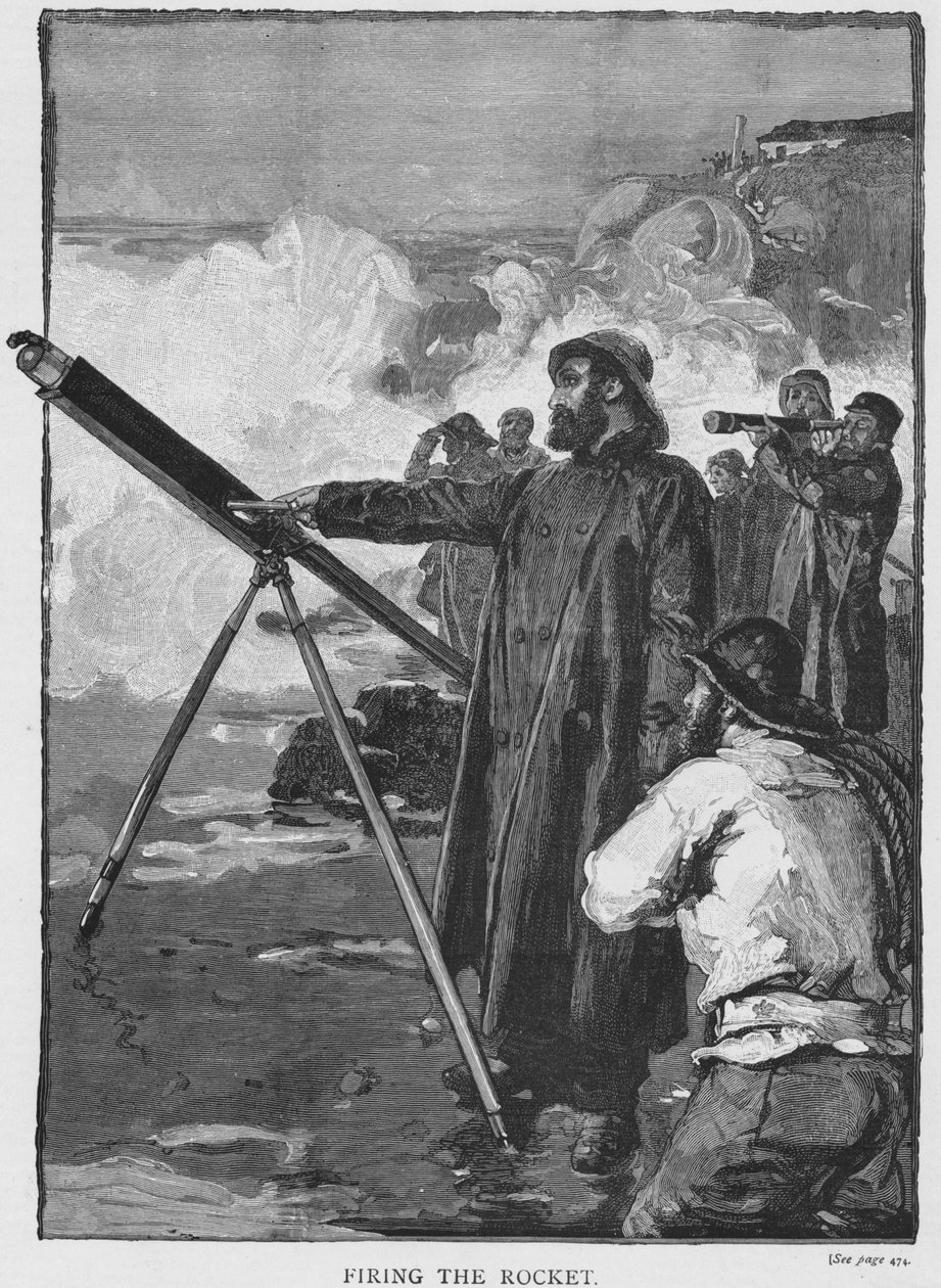 A rakéta kilövése, c1880 alkotó: Unbekannt