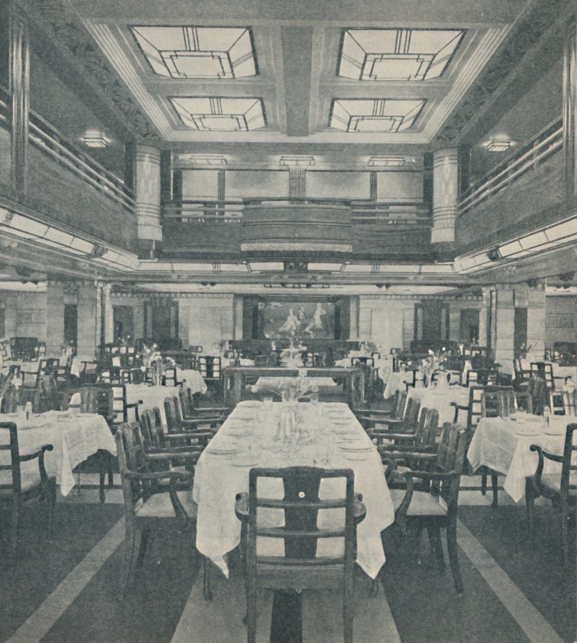Első osztályú étkezőszalon a Bermuda királynőjében, 1937 alkotó: Unbekannt