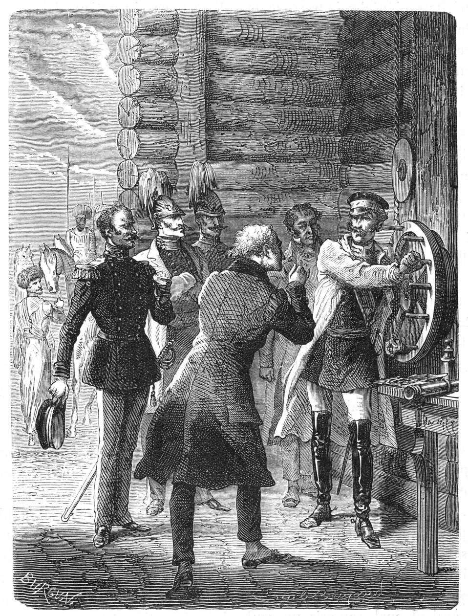 Első Chappe távíró üzenet Szentpétervárról, 19. század eleje, 1870 alkotó: Unbekannt
