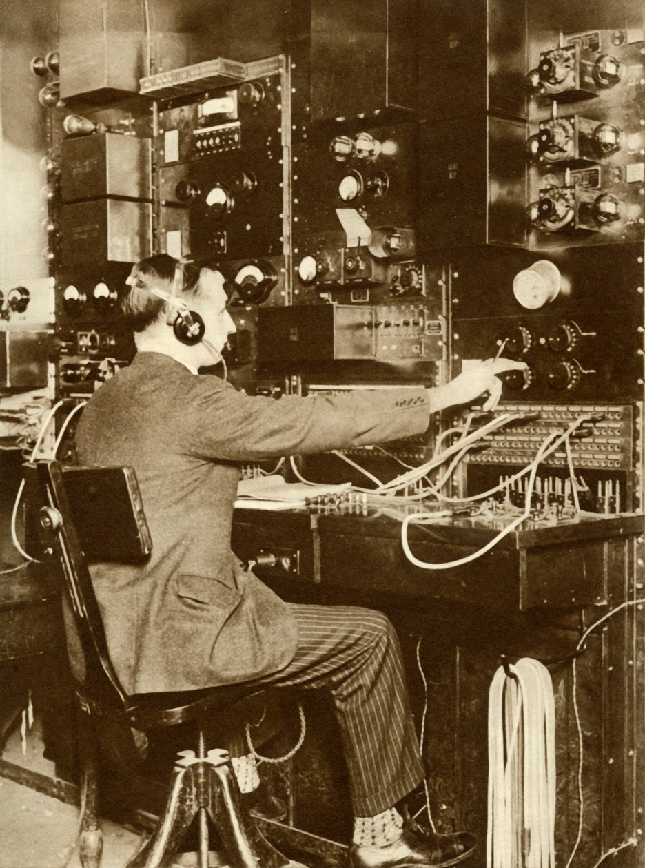 Az első transzatlanti telefonhívás Londonból New Yorkba, 1926. március 7., 1935. alkotó: Unbekannt