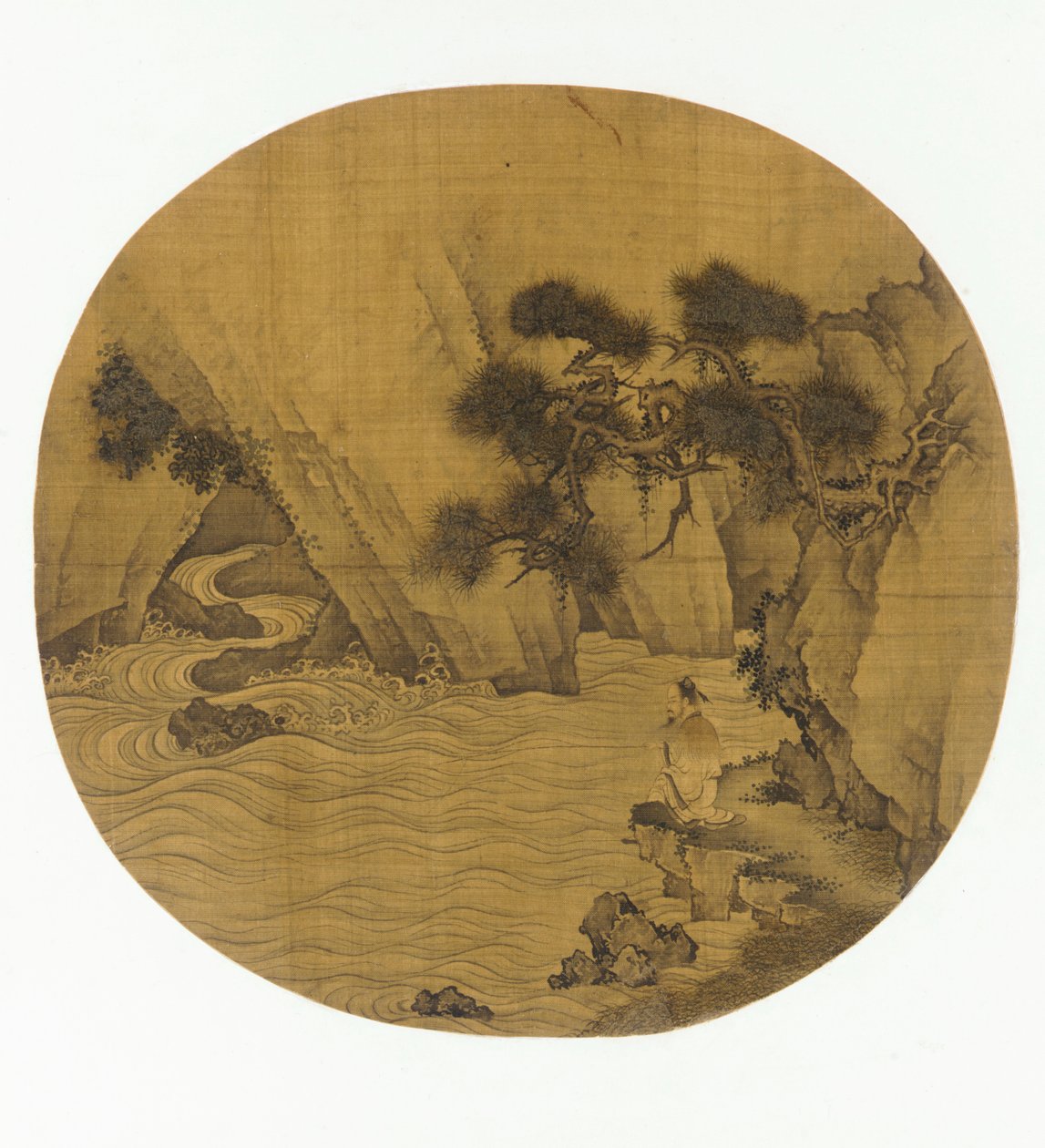 Horgászat egy hegyi torrent által, Ming-dinasztia, 1368-1644. alkotó: Unbekannt