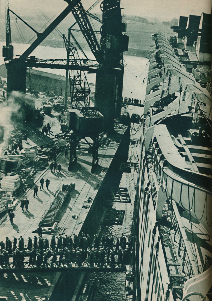 A John Brown and Companys Clydebank-i hajóépítő gyár felszerelési medencéje, 1937 alkotó: Unbekannt