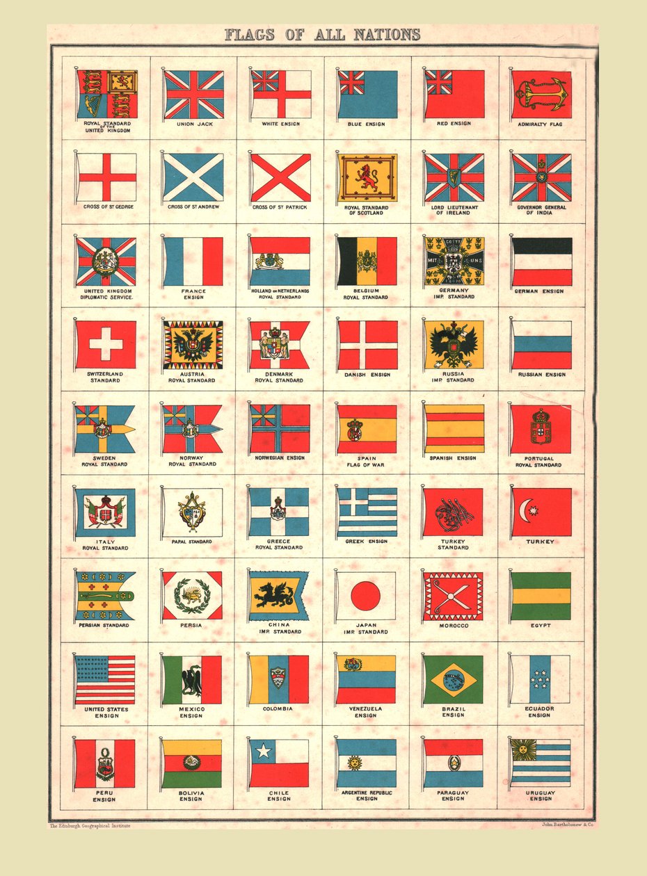 Minden nemzet zászlói, 1902. alkotó: Unbekannt