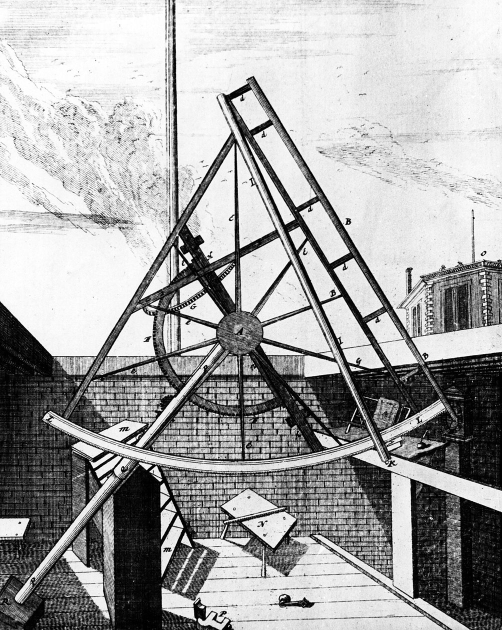 Flamsteeds egyenlítőire szerelt szextáns teleszkóppal, 1725 alkotó: Unbekannt
