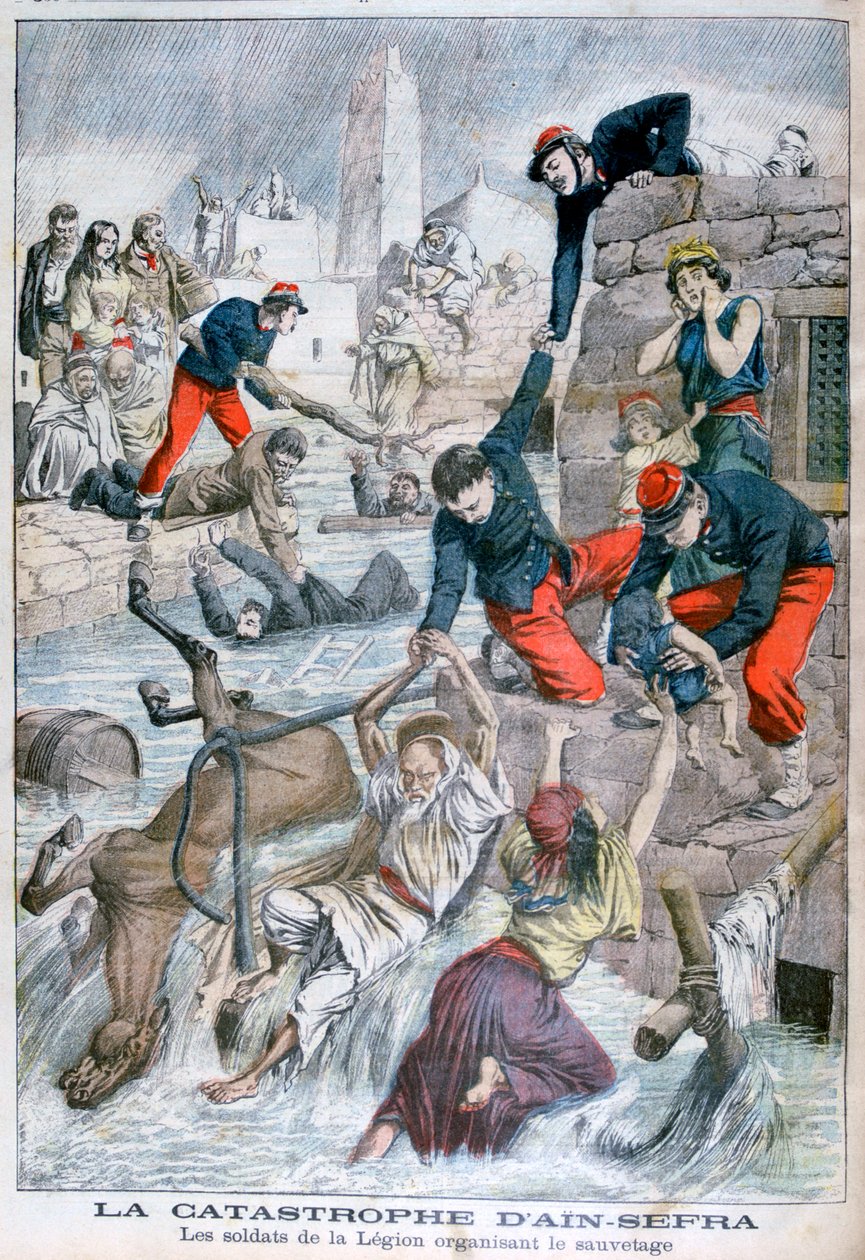 Villámárvíz Ain Sefrában, Algériában, 1904 alkotó: Unbekannt