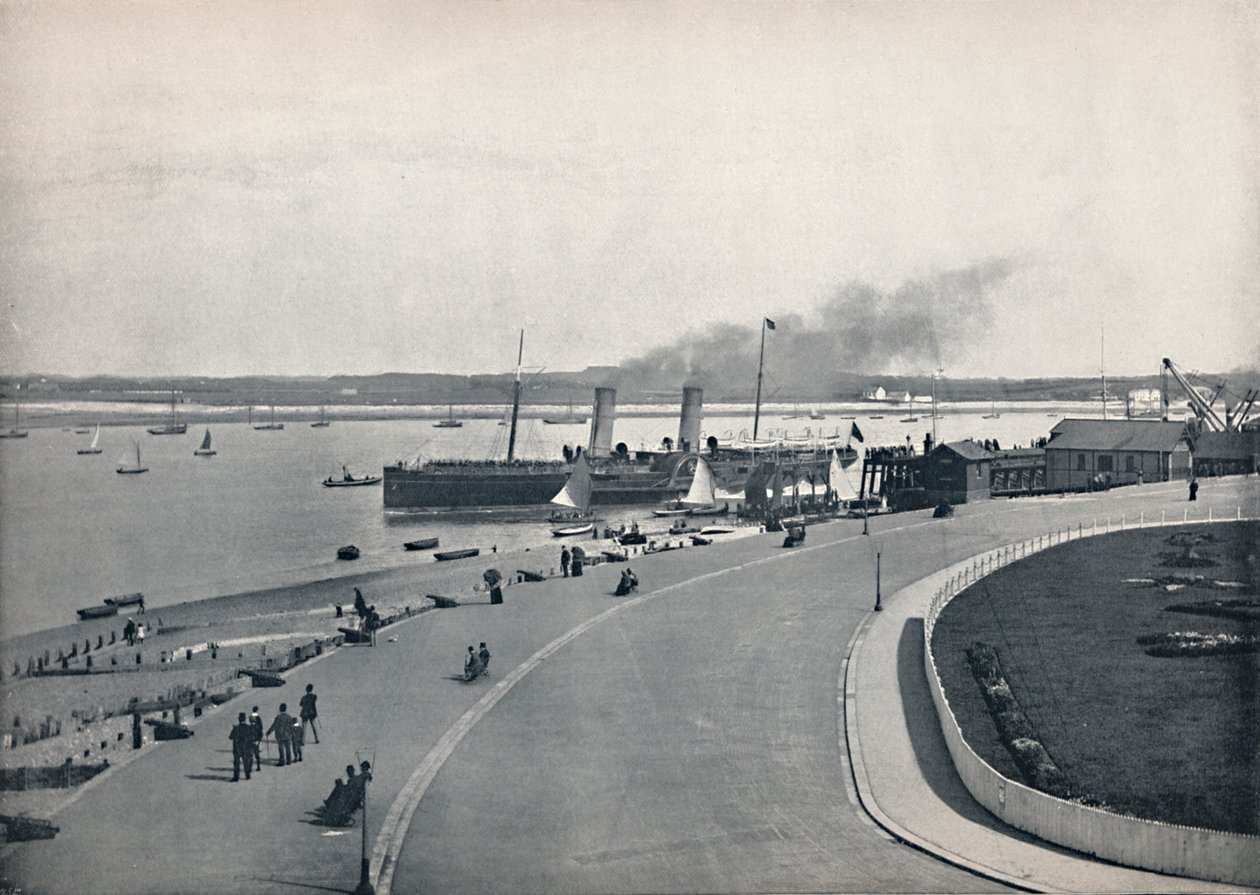 Fleetwood – The Promenade: A Man-sziget gőzhajójának indulása, 1895 alkotó: Unbekannt