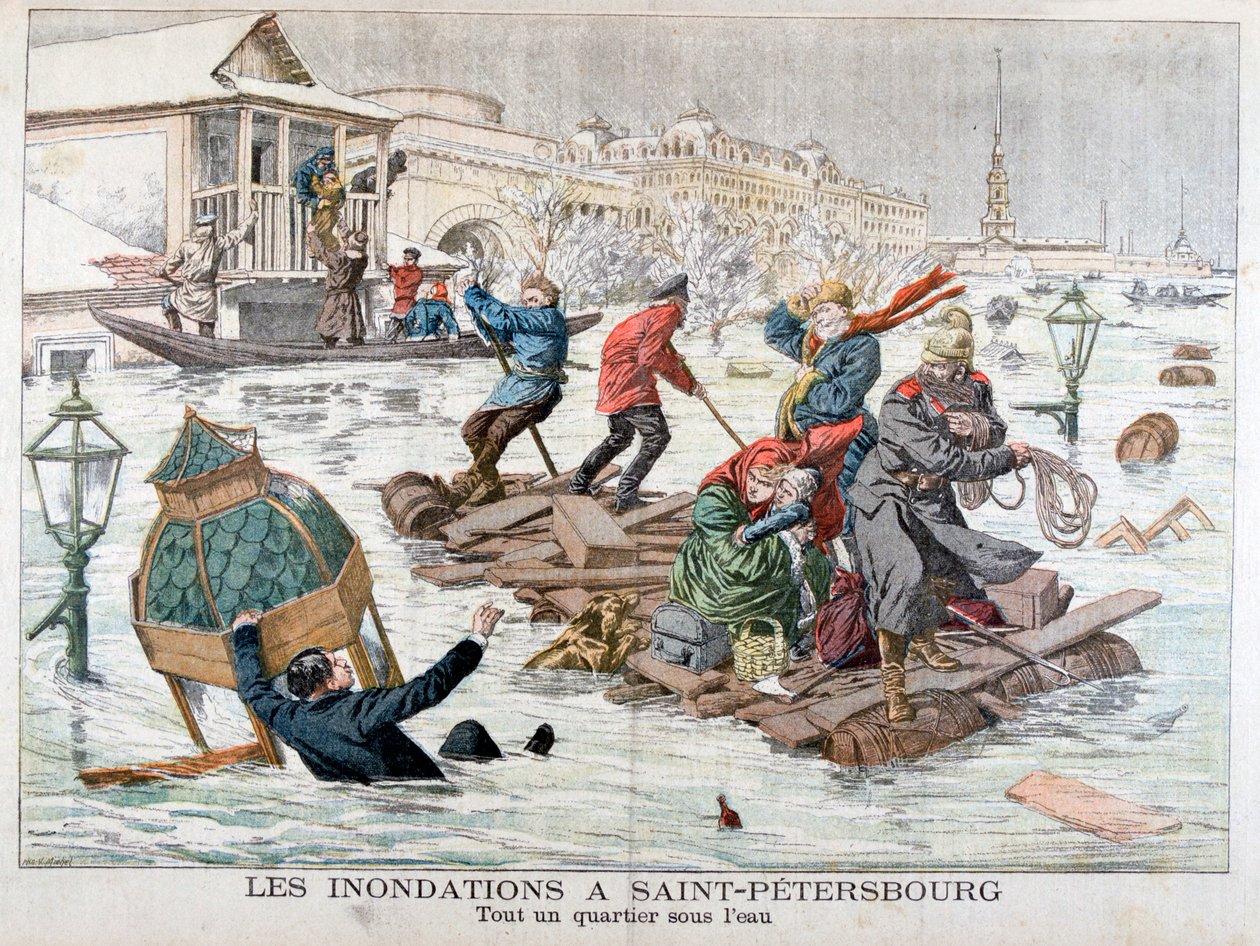 Árvíz Szentpéterváron, Oroszországban, 1903 alkotó: Unbekannt