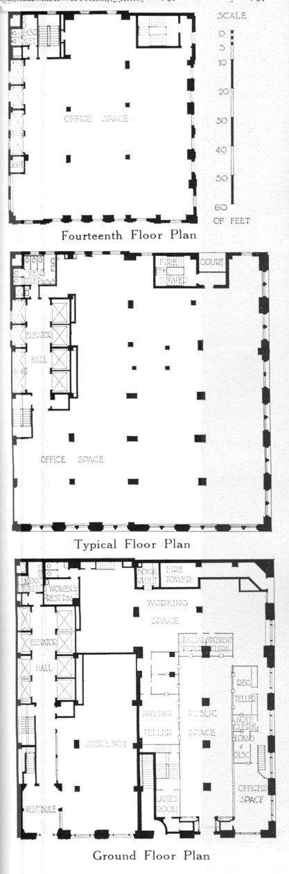 Alaprajzok, Johns-Manville Building, New York City, 1924 alkotó: Unbekannt
