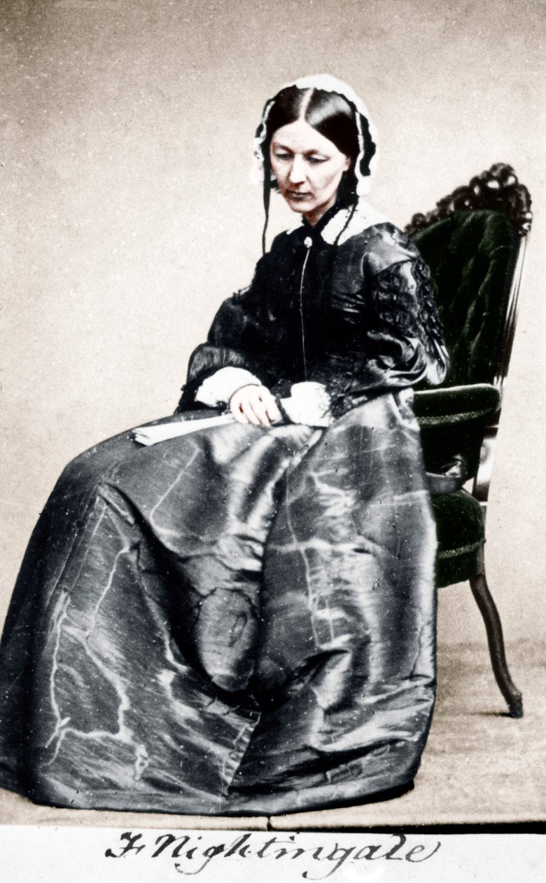 Florence Nightingale angol ápolónő és kórházi reformátor, 1854 alkotó: Unbekannt