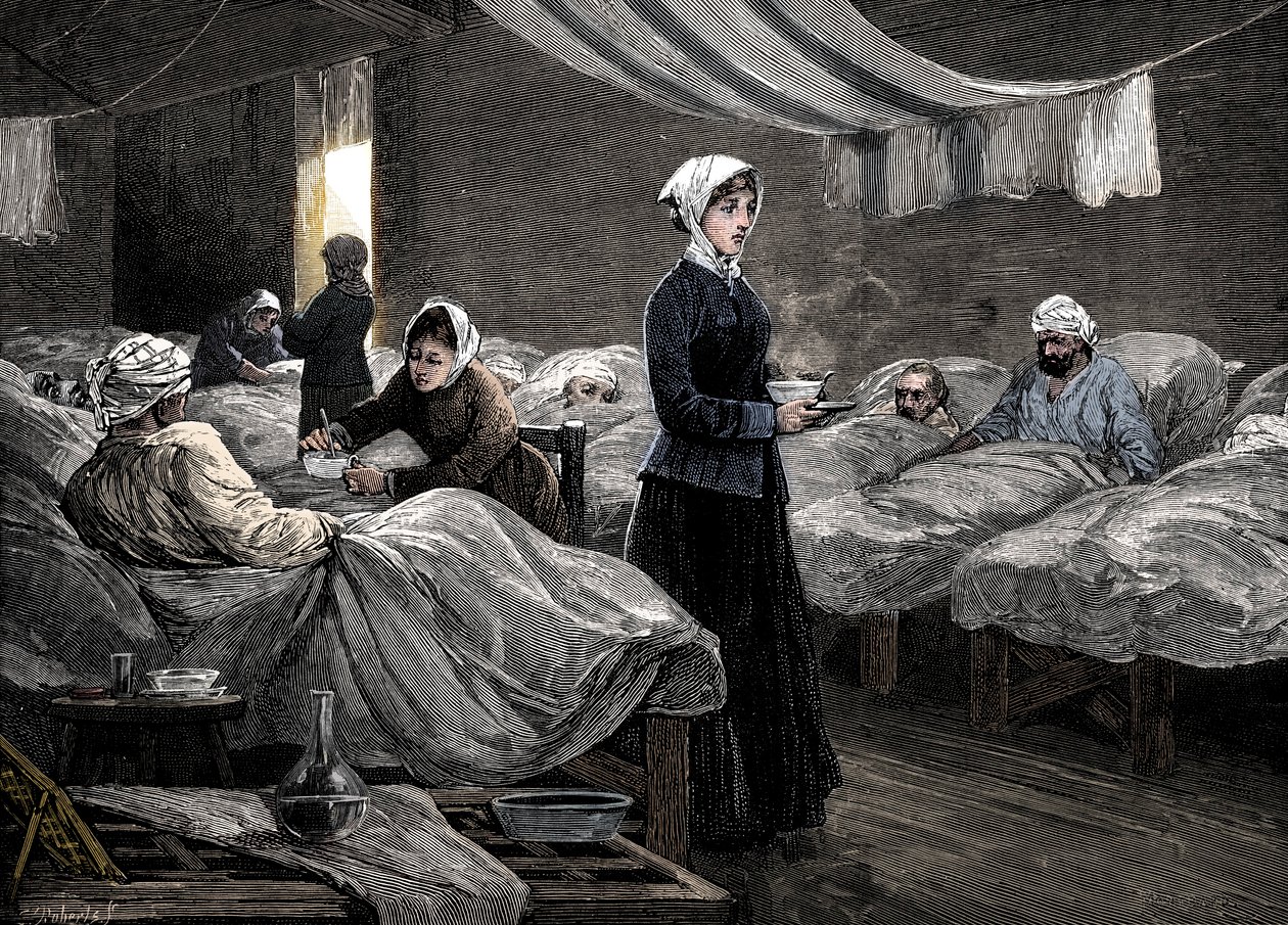 Florence Nightingale a scutari barakkkórházban, 1880 alkotó: Unbekannt