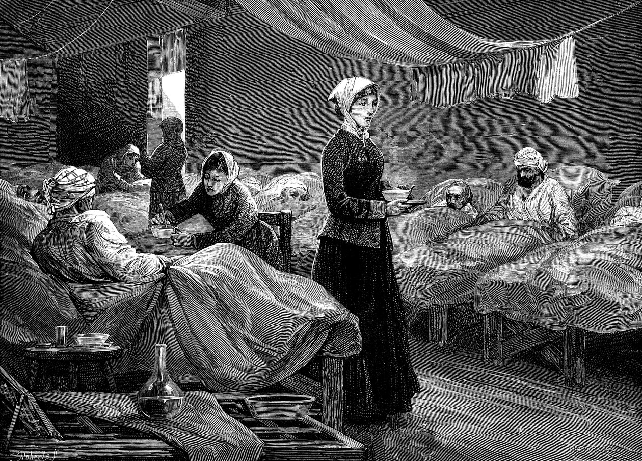 Florence Nightingale a scutari barakkkórházban, 1880 alkotó: Unbekannt