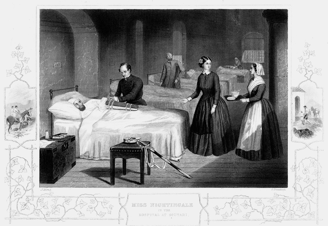 Florence Nightingale a scutari kórházban, 1860 alkotó: Unbekannt