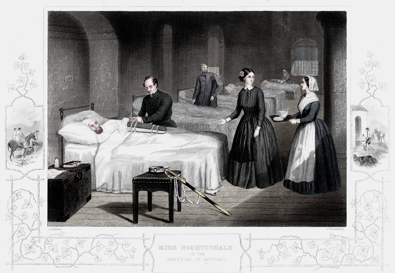 Florence Nightingale a scutari kórházban, 1860 alkotó: Unbekannt
