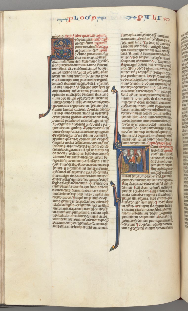 Fol. 148v, Krónikák I, történeti kezdetű A, Ádám három leszármazottja, Kr. u. 1275-1300. alkotó: Unbekannt