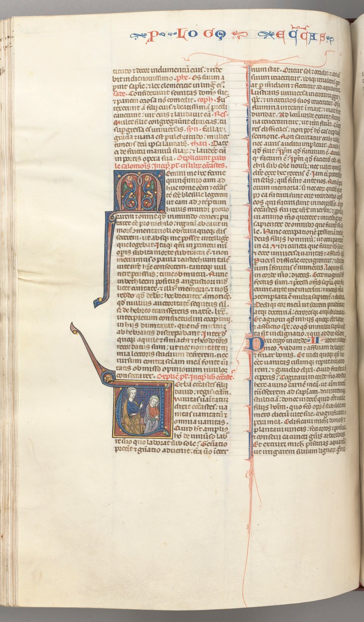 Fol. 247v, Prédikátor, történeti kezdeti V, Salamon tanítása, c. 1275-1300. alkotó: Unbekannt