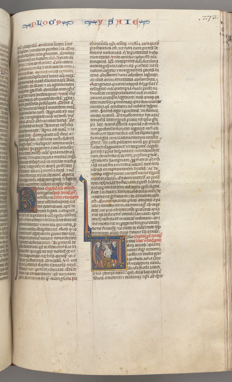 Fol. 273r, Ézsaiás, történeti kezdetű V, Ézsaiás mártíromsága, Kr. e. 1275-1300. alkotó: Unbekannt
