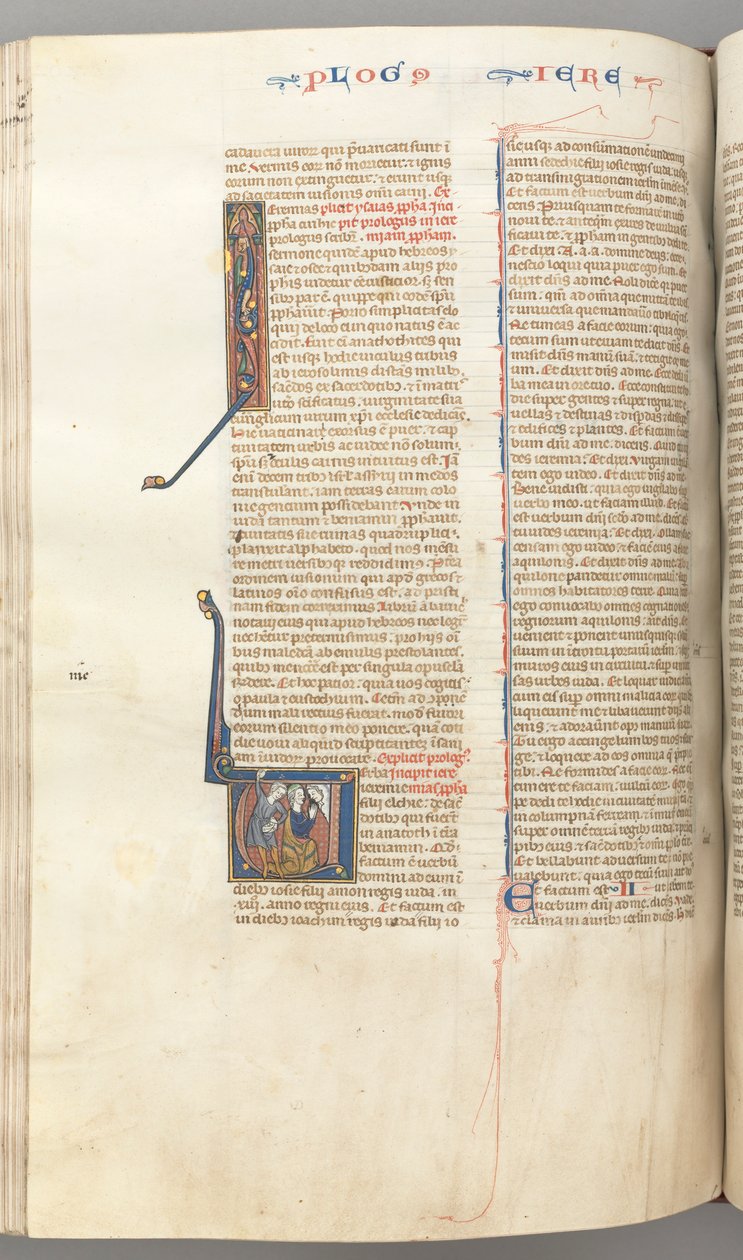 Fol. 292v, Jeremiás, történeti kezdetű V, Jeremiás megkövezése, c. 1275-1300. alkotó: Unbekannt