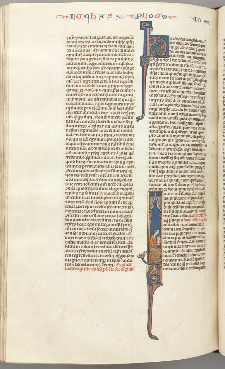 Fol. 425v, János, történetíró kezdeti I, János ülő írás, c. 1275-1300. alkotó: Unbekannt