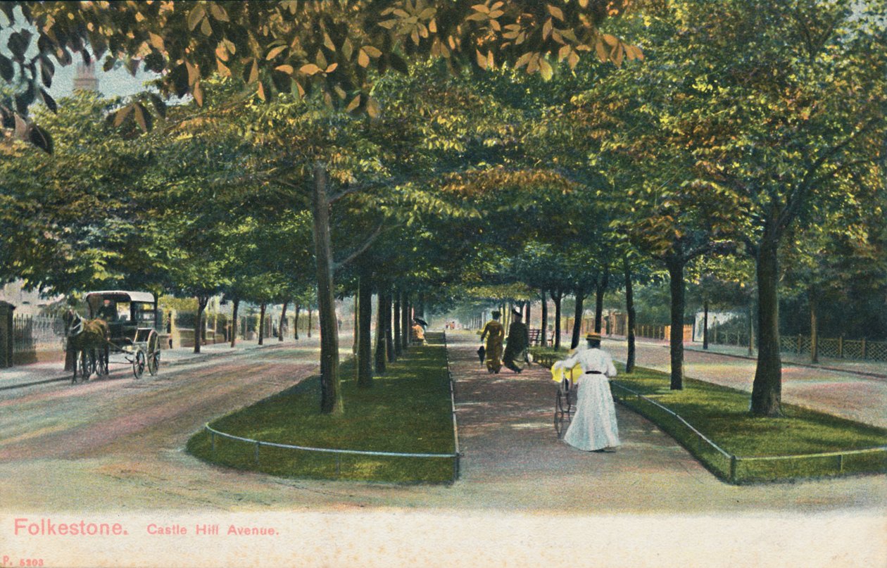 Folkestone. Castle Hill Avenue, 19. század vége – 20. század eleje alkotó: Unbekannt