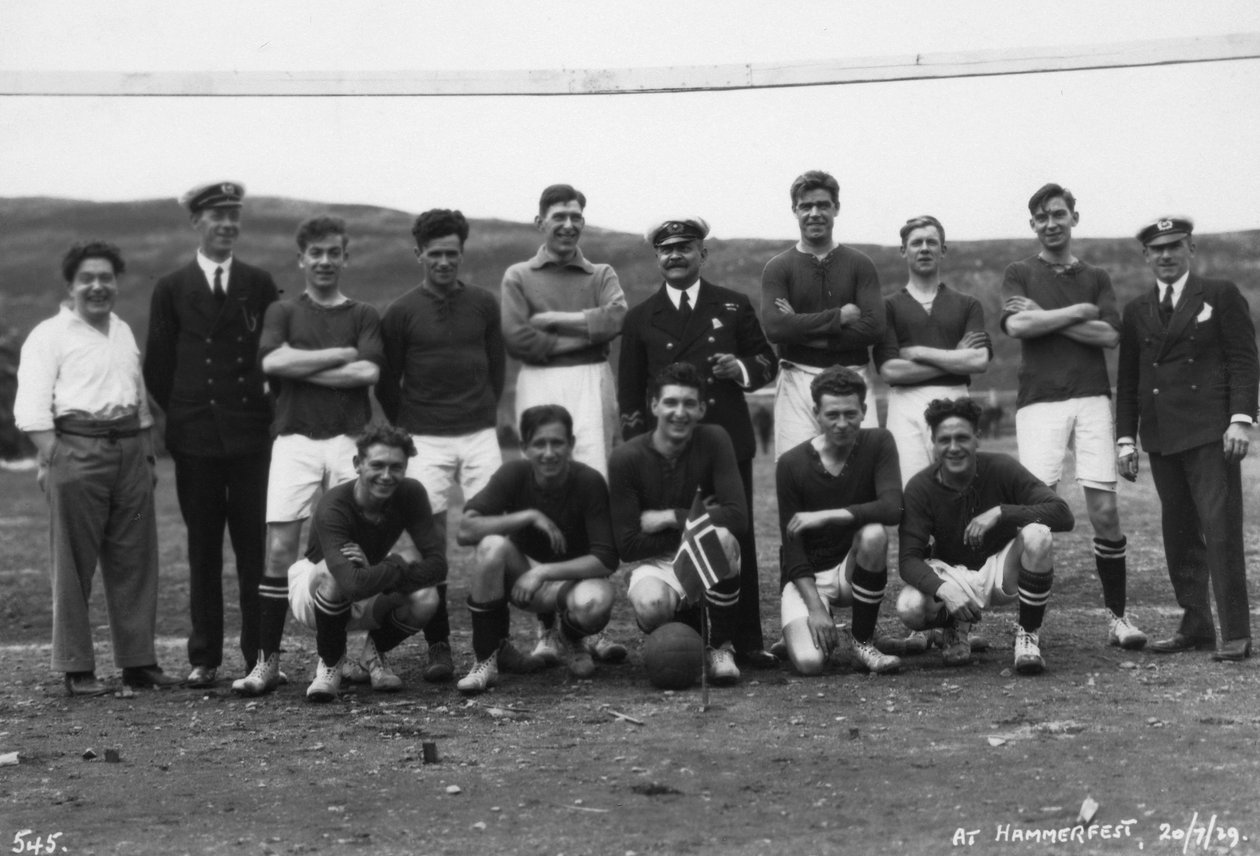 Labdarúgó-válogatott, Hammerfest, Észak-Norvégia, 1929. július 20 alkotó: Unbekannt
