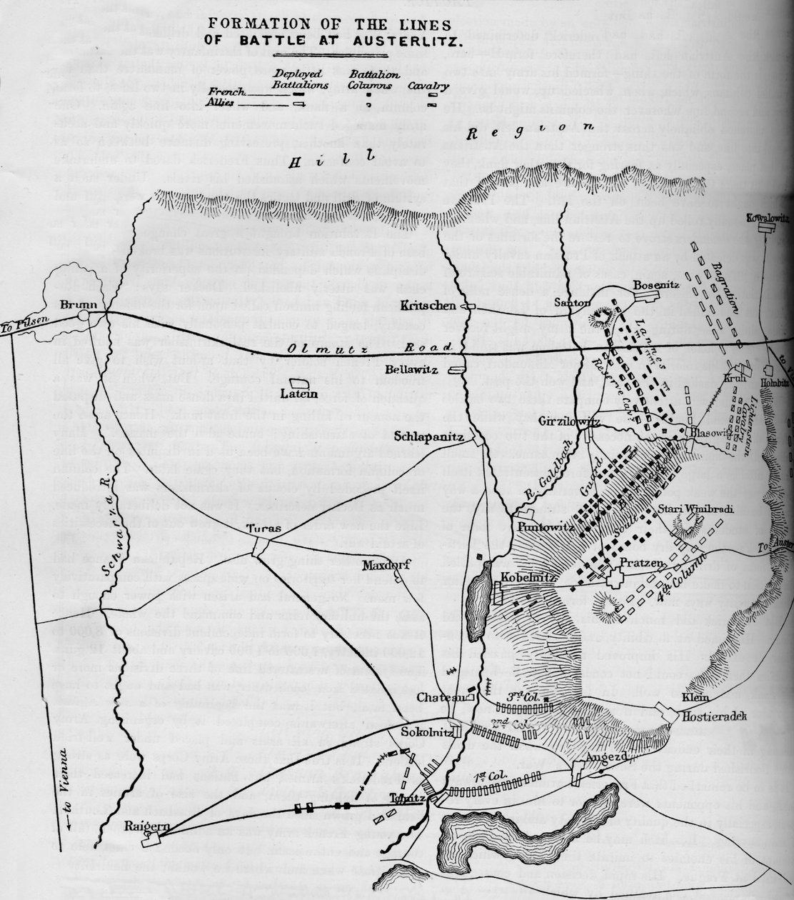 Az austerlitzi csata vonalának kialakulása, 1884 alkotó: Unbekannt