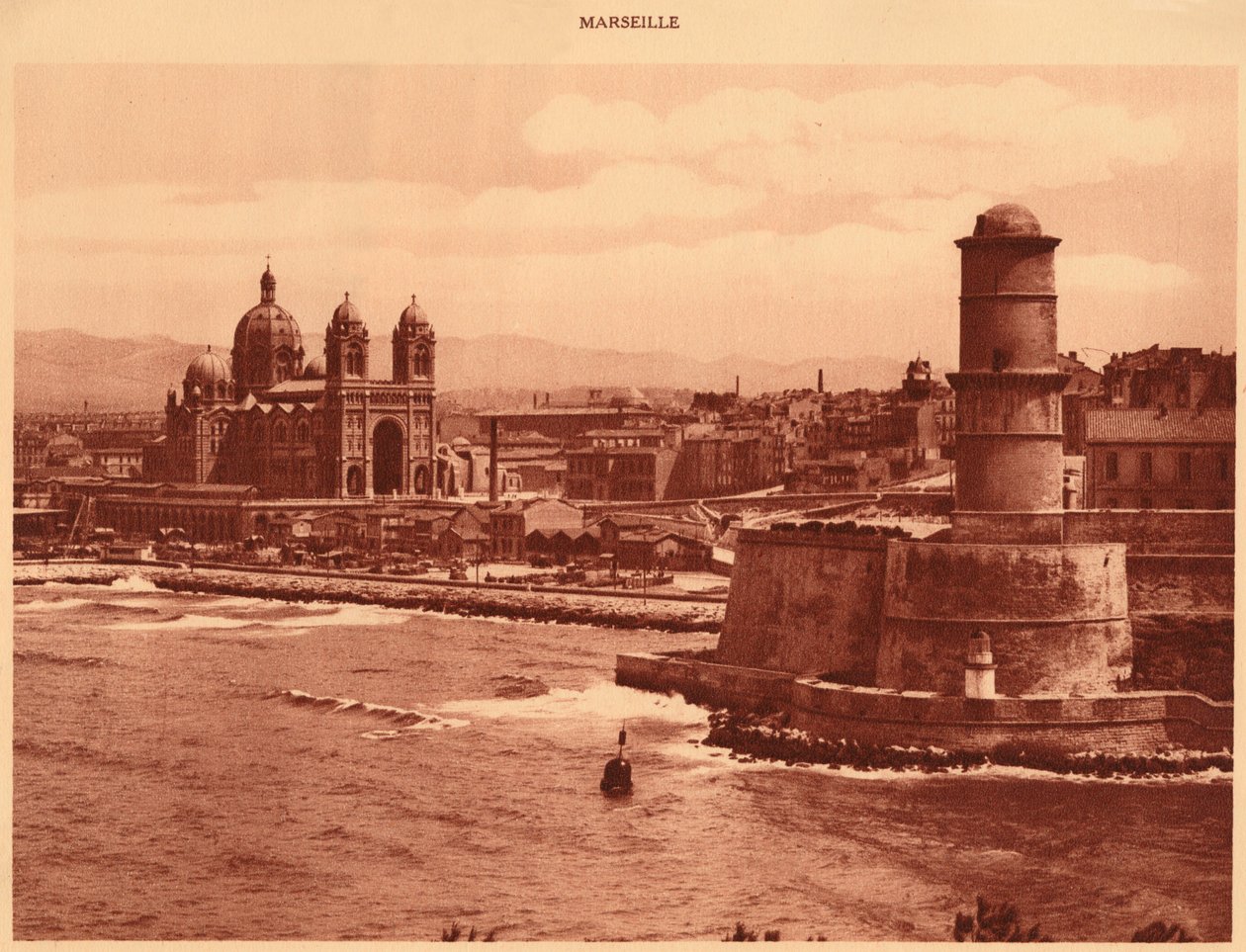 St. Jean erőd és katedrális, Marseille, 1930. alkotó: Unbekannt