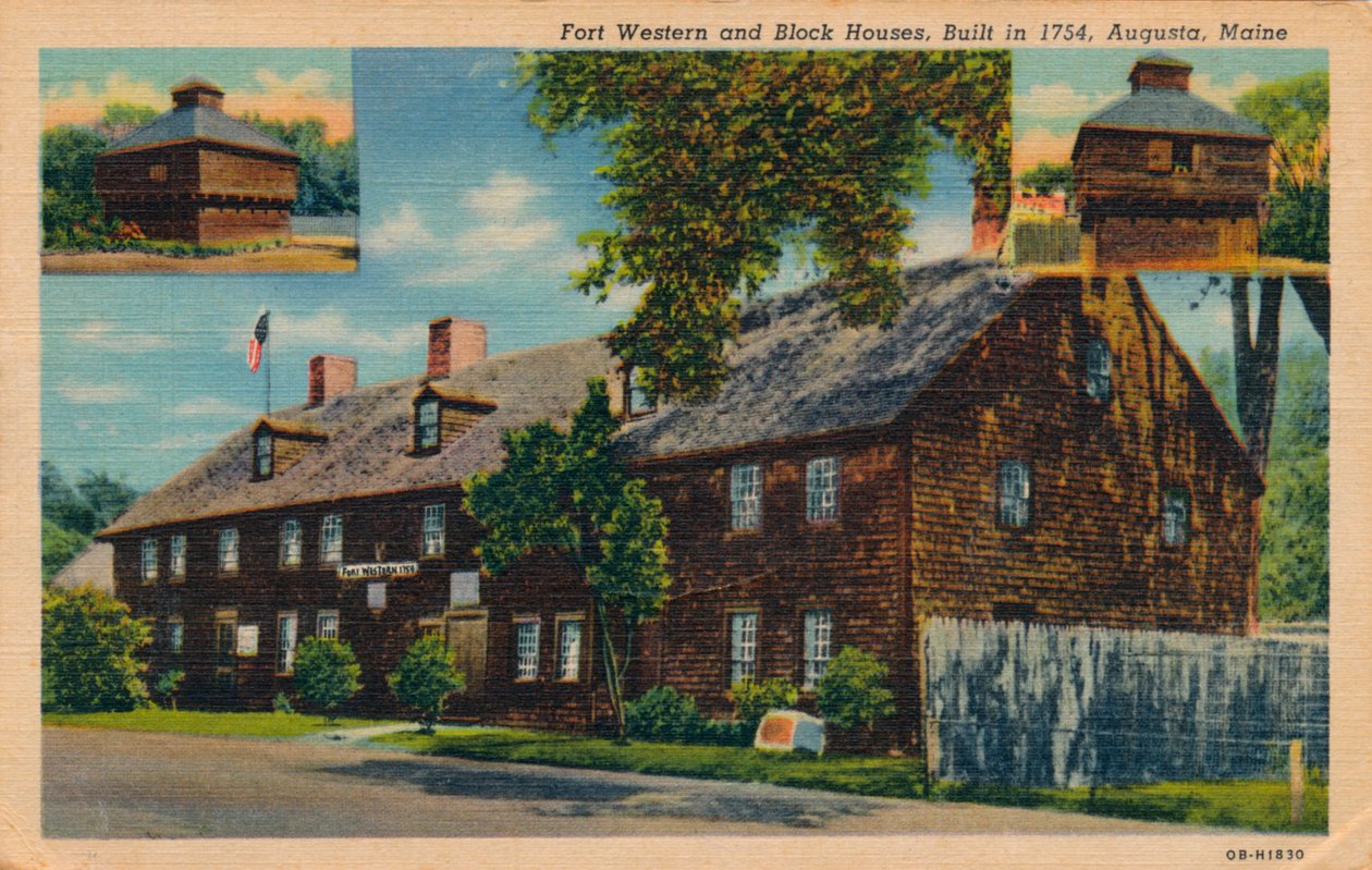 Fort Western and Block Houses, Augusta, Maine, 1920-as évek alkotó: Unbekannt
