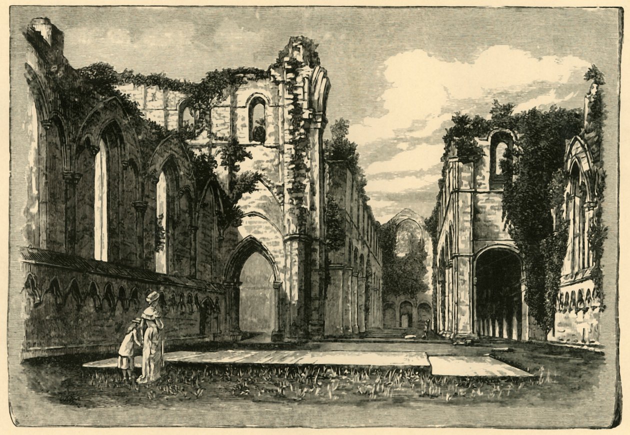 Fountains Abbey, 1898. alkotó: Unbekannt