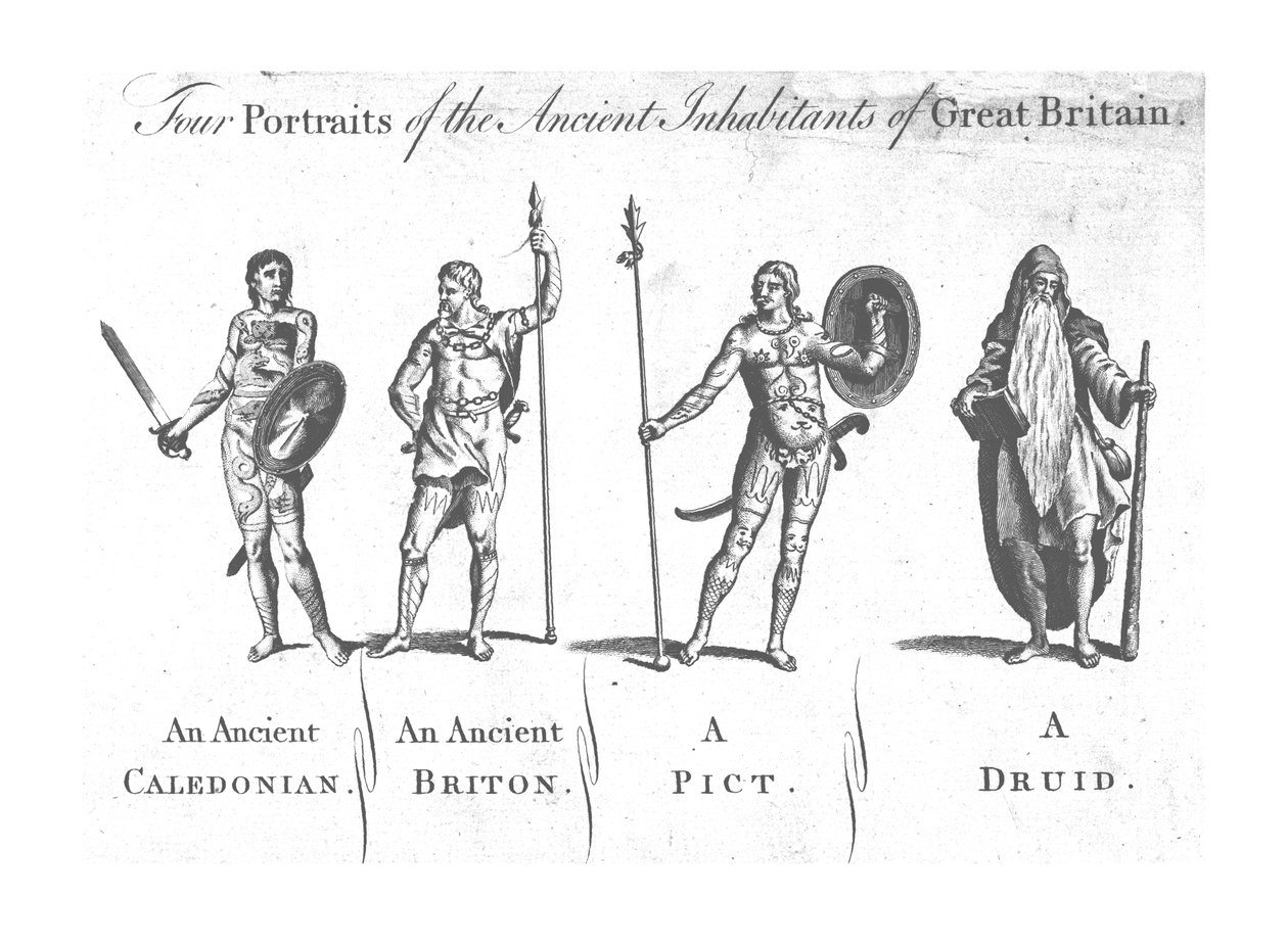 Négy portré Nagy-Britannia ősi lakosairól, 1780. alkotó: Unbekannt
