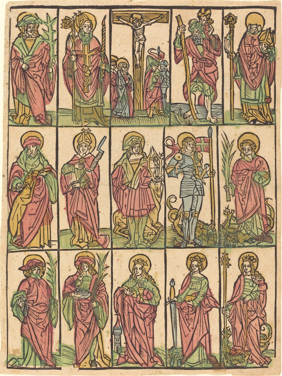 Tizennégy segédszent, kb. 1500. alkotó: Unbekannt