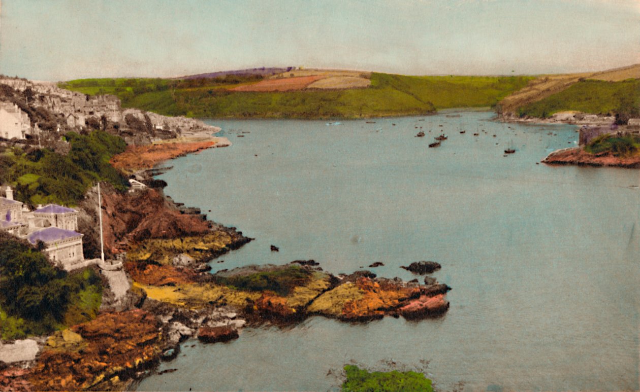 Fowey-kikötő a kastélyból, 1930 alkotó: Unbekannt