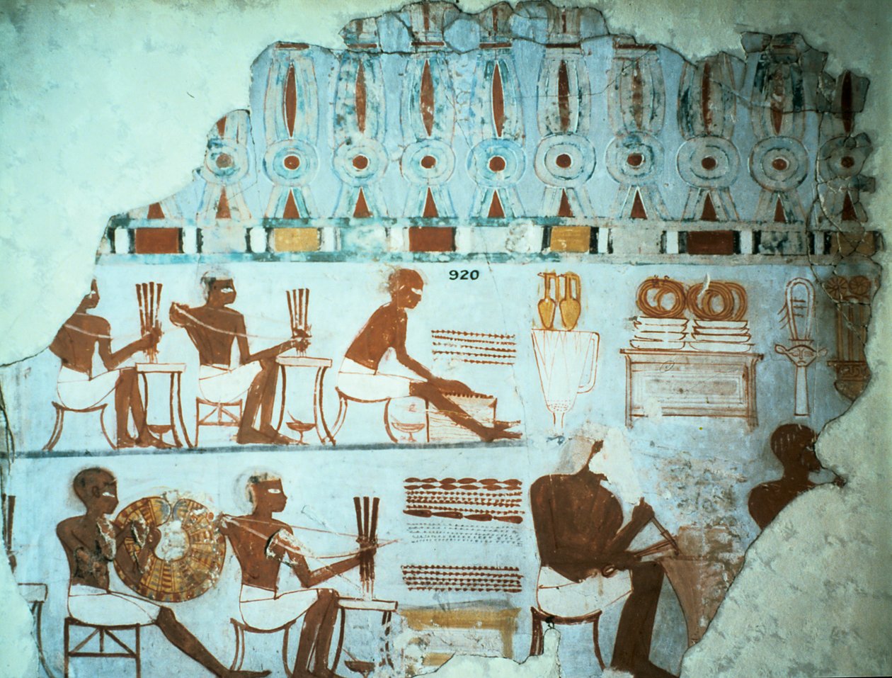 Festett vakolattöredék Sebekhotep sírjából, Thébából, Egyiptomból, 18. dinasztia, ie 1400 körül alkotó: Unbekannt