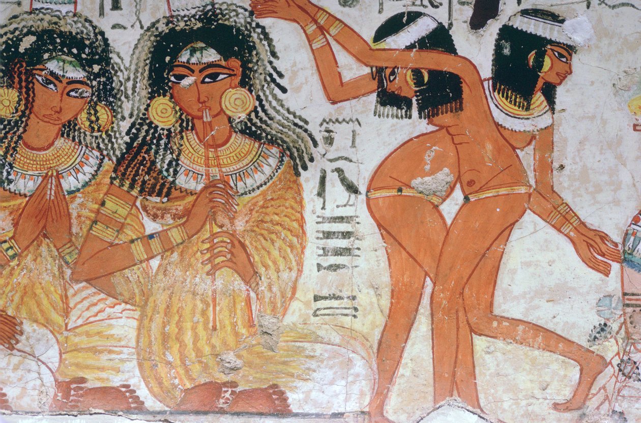 Falfestmény töredéke Nebamun sírjából, Théba, Egyiptom, 18. dinasztia, ie 1350 körül alkotó: Unbekannt